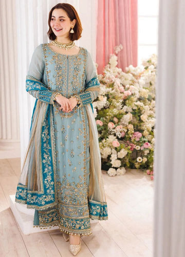 Calvura, Brand Charizma Chiffon Embroidered 3 Piece Suit with Net Dupatta & Ada Work