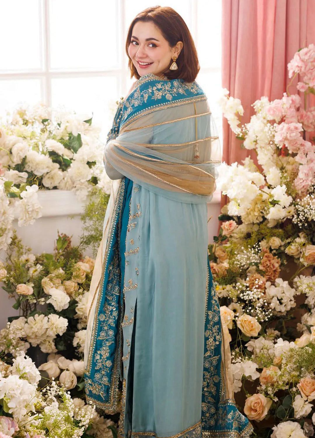 Calvura, Brand Charizma Chiffon Embroidered 3 Piece Suit with Net Dupatta & Ada Work